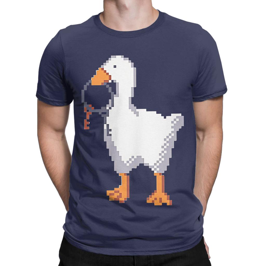 Untitled Goose Game 8 Bit Funny 100 Cotton TShirt Untitled Goose Game Tees Tops For Unisex