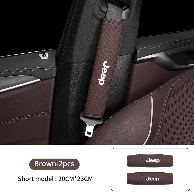 For Jeep Breathable Car Seat Belt Padding Pad Interior Accessories For Jeep Wrangler Renegade Compass Grand Cherokee JK Patri