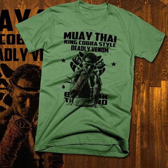 Muay Thai Kickboxer T-Shirt UFC/MMA Thailand Yak Sant King Cobra style Thai Box M