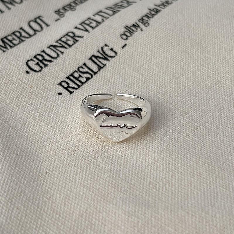 Korean Style Irregular 925 Sterling Silver Women's Versatile Ring, Non-Fading Niche Ins Design