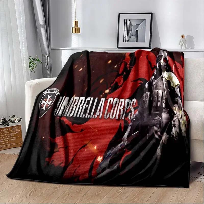 D Resident Evil Gamer Blanket Soft Cozy Throw for Living Room Bedroom Travel Perfect Child Birthday Gift