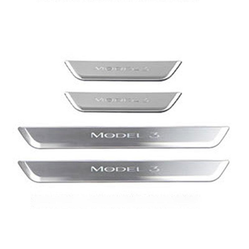Wireless LED illuminated Pedal Car Door Sills Protector For Tesla Model 3 Y Door Edge Protectors MODEL 3 ACCESSORI Modification