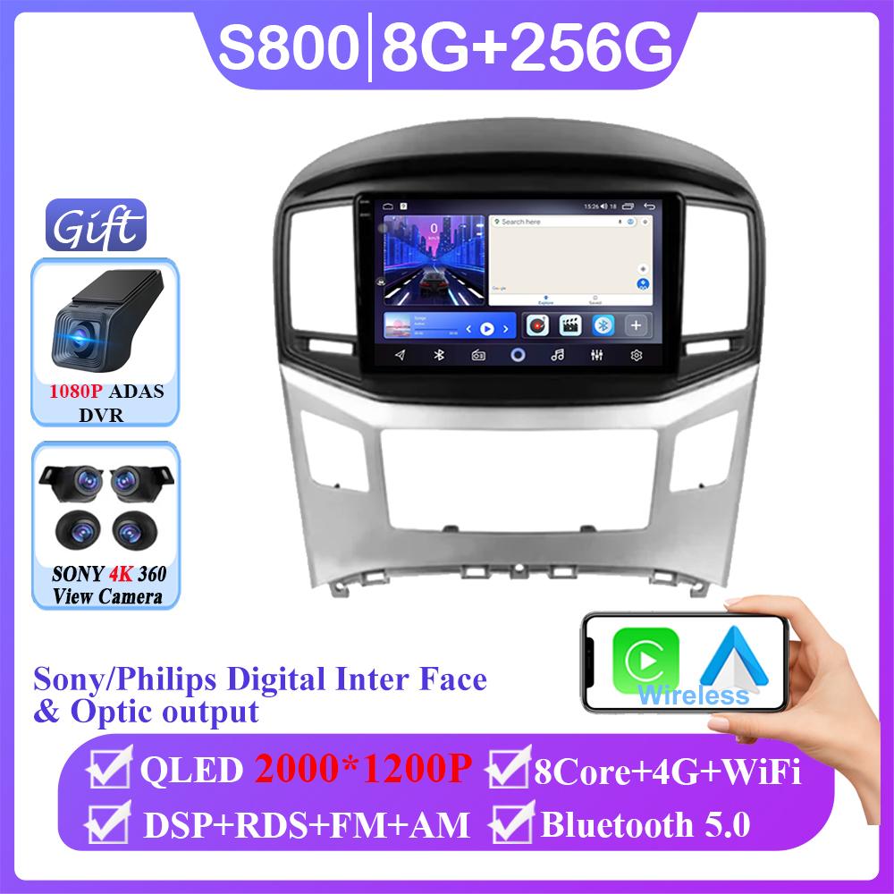 Android 14 For Hyundai H1 II 2 TQ 2015 - 2021 Stereo WIFI Navigation Multimedia GPS Screen Autoradio Head Unit Carplay 2 Din DVD