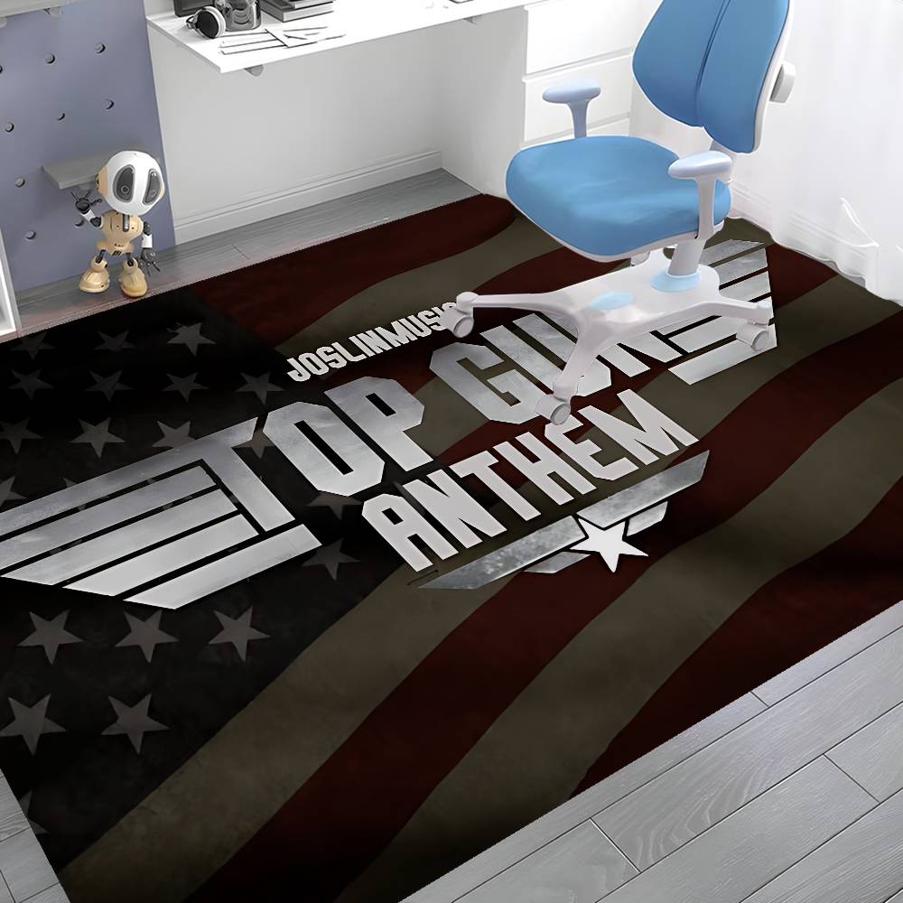 T-Top Gun Floor Mat Retro Multiple Choice Living Room Kitchen Rug Non-Slip Modern Home Decor