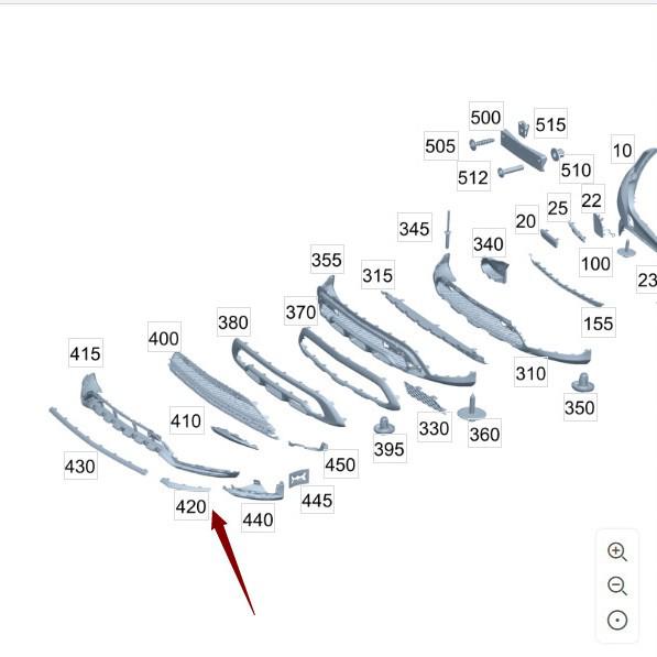 Front Bumper Bright Strip for Mercedes-Benz W253 GLC260