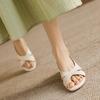 Krazing Pot Microfiber Low Heels Concise Style Buckle Straps European Design Summer Size 43 Size 42  Women Sandals