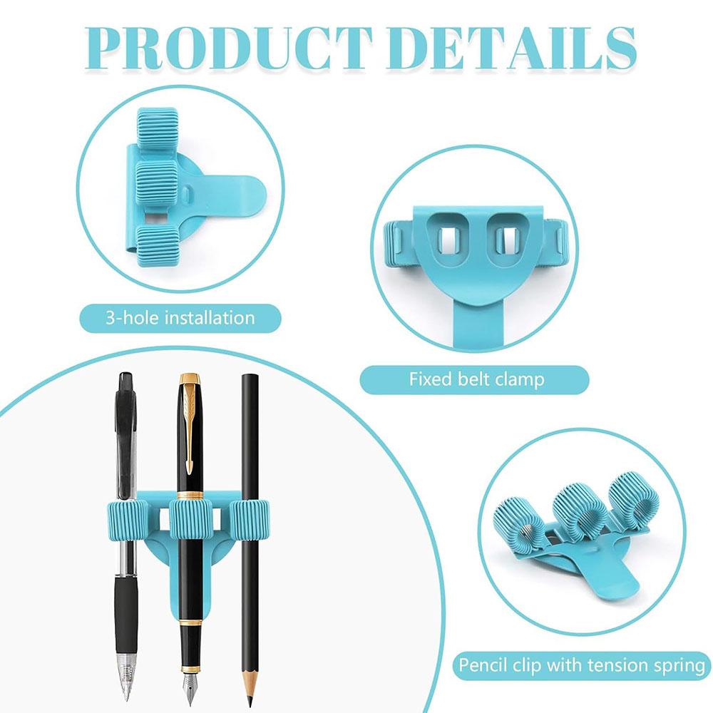 3pcs Stainless Steel Adjustable Three-Hole Pen Holder