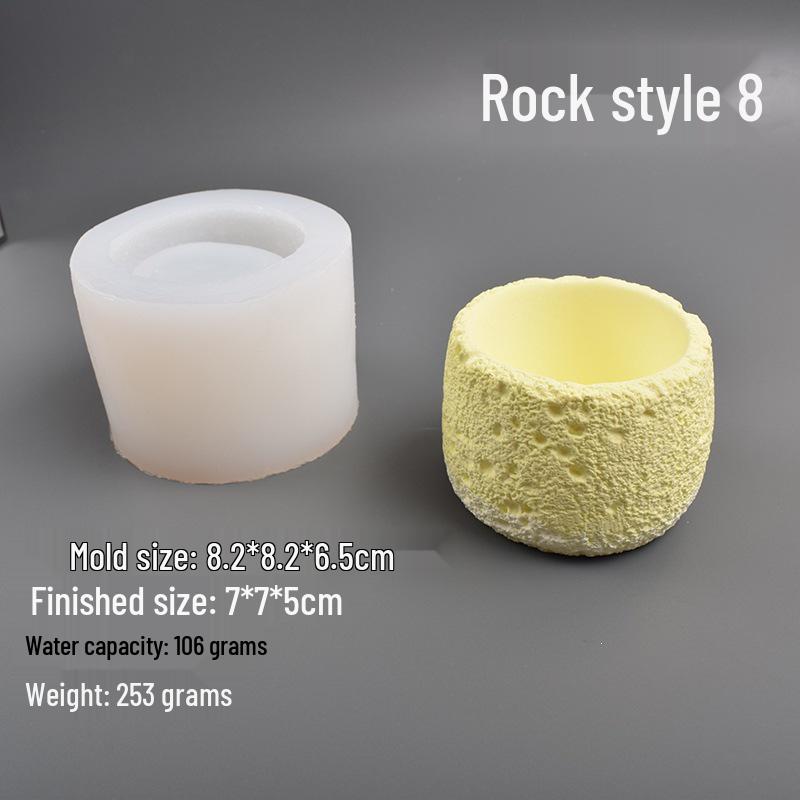 Multi-Style Silicone Mold for DIY Aroma Cup Candles, Chocolate, and Rock Cement Flower Pots