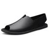 Fashion 2025British Style Roman Sandals Summer Mens Casual Leather Outdoor Anti-skid Driving Shoes Breathable Trendy Soft Soled Sandals