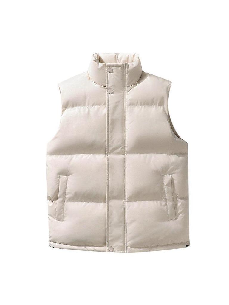 Men's Thickened Down Cotton Vest, Plus Size, Warm Gilet Jacket for Autumn/Winter 2025.