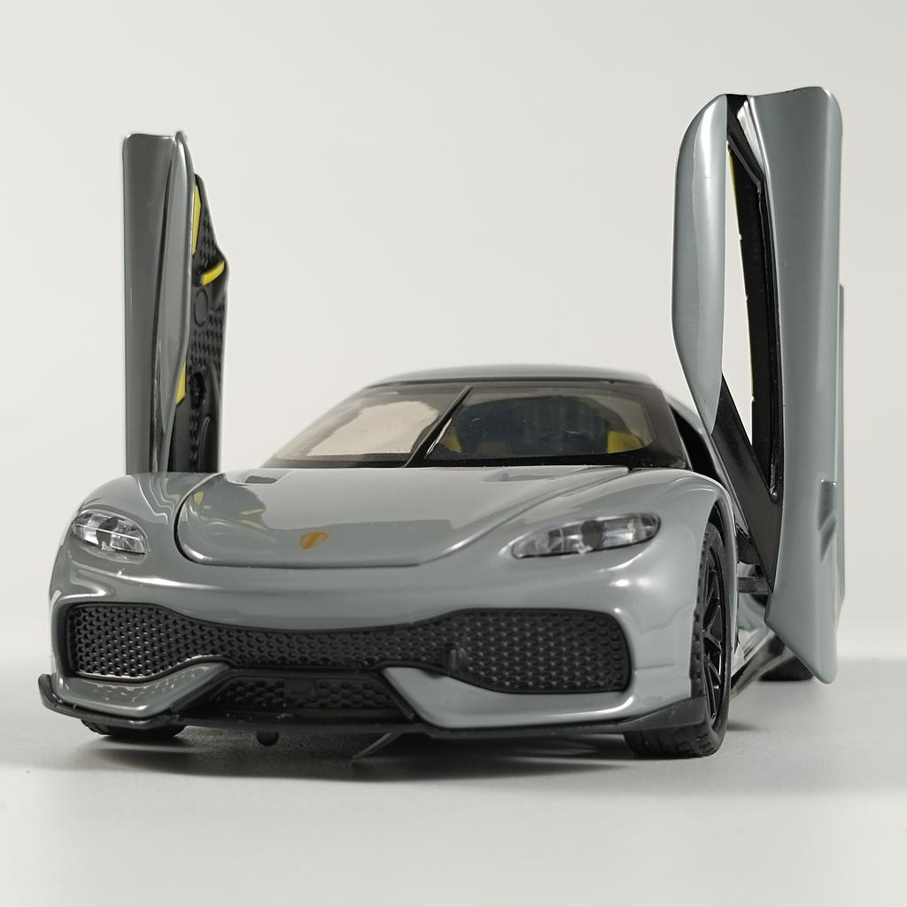 1:24 Gemera GT Sports Car Alloy Diecast Model Sound & Light Series Children's Toy Kids Gift Birthday Present Baby Vehicle Toys