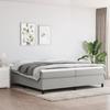 3144447 vidaXL Lit à sommier tapissier avec matelas Gris clair 200x200cm Tissu