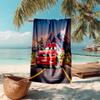 1pc Cars Adventure Road Beach Towel, Highly Absorbent, Soft Comfortable, Yoga, Swimming, Fitness, Camping, Beach Activities. B730034