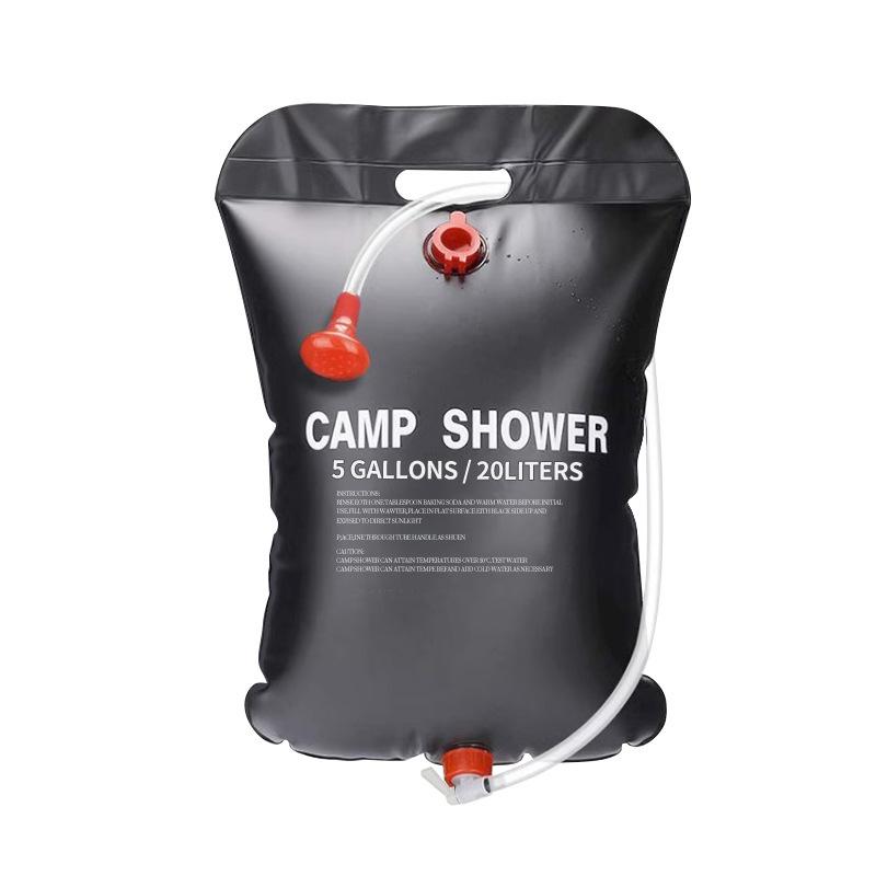 Outdoor Shower Bags 20/40L Foldable Solar Shower Bag Outdoor Bath Water Bag Camping Sun Compact Heated Water Shower Bags Scrubbi
