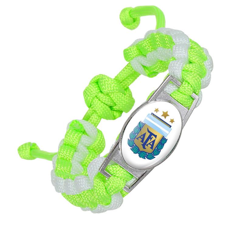 Qatar World Cup Woven Bracelet, Time Gem Team Logo Paracord Fan Support