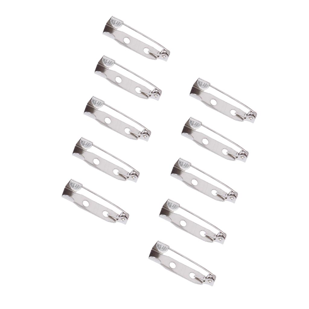 50 Pieces Pins Brooch Back Clasp Name Badge 20mm