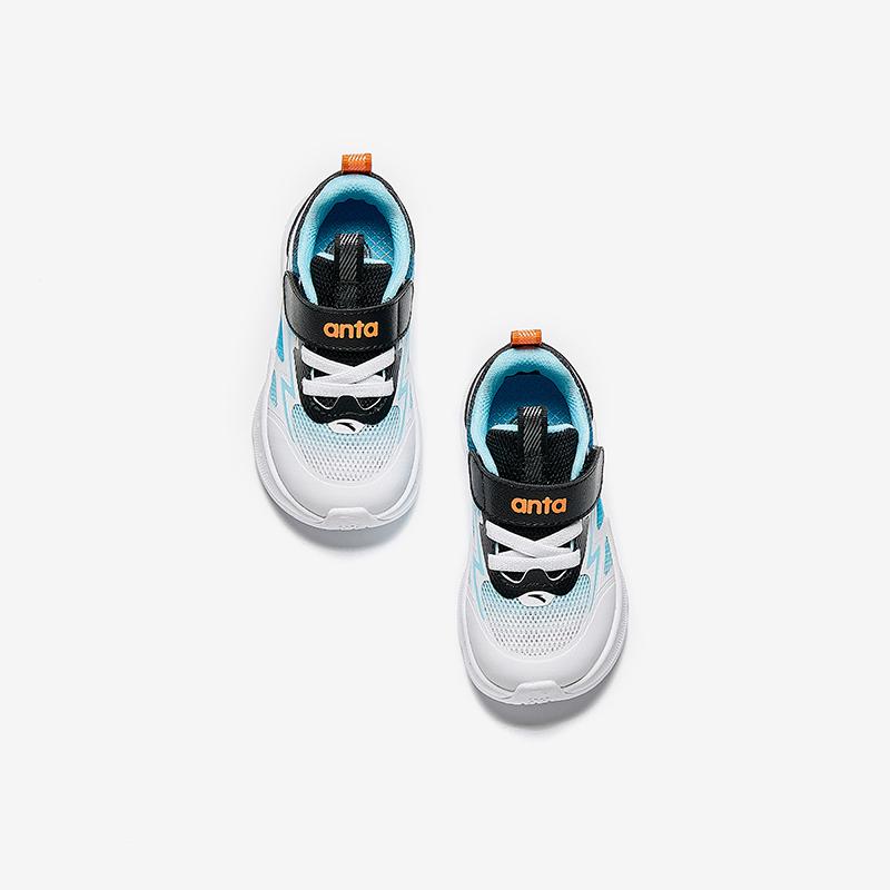 Anta Kids Wind Chaser 7.0 Trendy Fashion Comfortable Versatile Lightweight Velcro Non-Slip Kickback Breathable Low-Top Walking Shoes 312520003