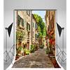 Yeele 5x7ft Vintage Italy Alley Photo Backdrops Vinyl Europe Medieval Building Old Town Street Landscape Potted Plants Flowers Photography Background