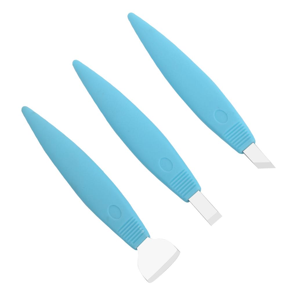 3Pcs Stainless Steel Pedicure Knife Tools Ingrown Toe Nail Correction Dead Skin RemoverBlue Kit