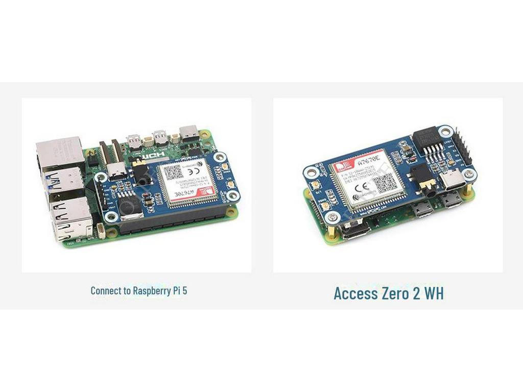 Rozšiřující deska Raspberry Pi A7670E: Síť LTE Cat-1/2G s podporou GSM/GPRS/GNSS