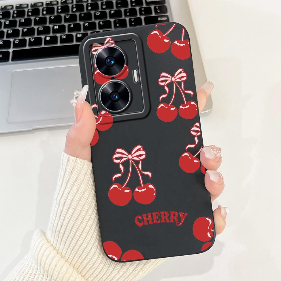 For Realme C55 Case RMX3710 Silicone Cute Cat Fashion Butterfly Flowers Love Painted Cover For Realme Narzo N55 Phone Case Funda