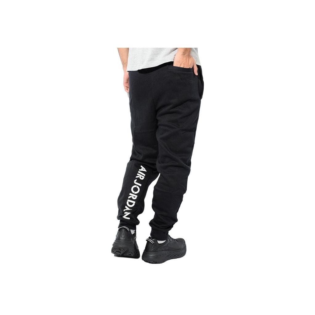 Jordan Air Letter Print Drawstring Knit Joggers Men Bottoms Black AA1447-010