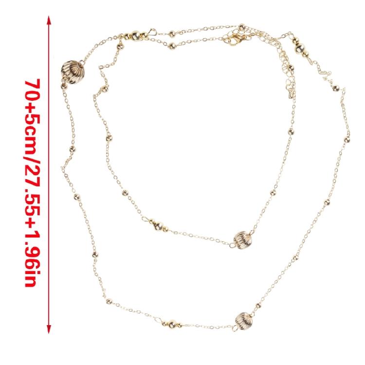 Elegant Sweater Necklace Adornment Elegant Layered Pumpkin Beads Necklace Adornment for Casual and Formal Occasions