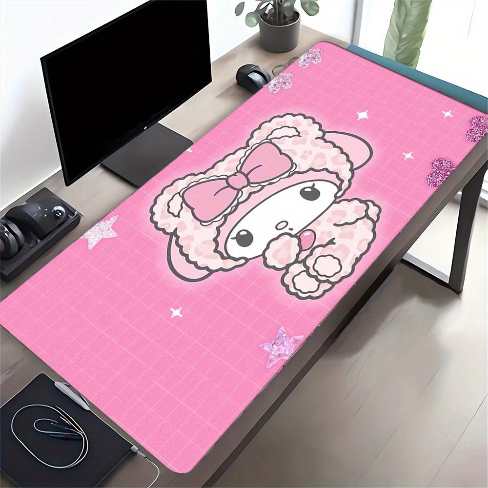 My Melody, Kawaii Themed XXL Mouse Pad - Non-slip Rubber Desk Mat for Gaming and Office Use, Multi-Function Keyboard  0826091a