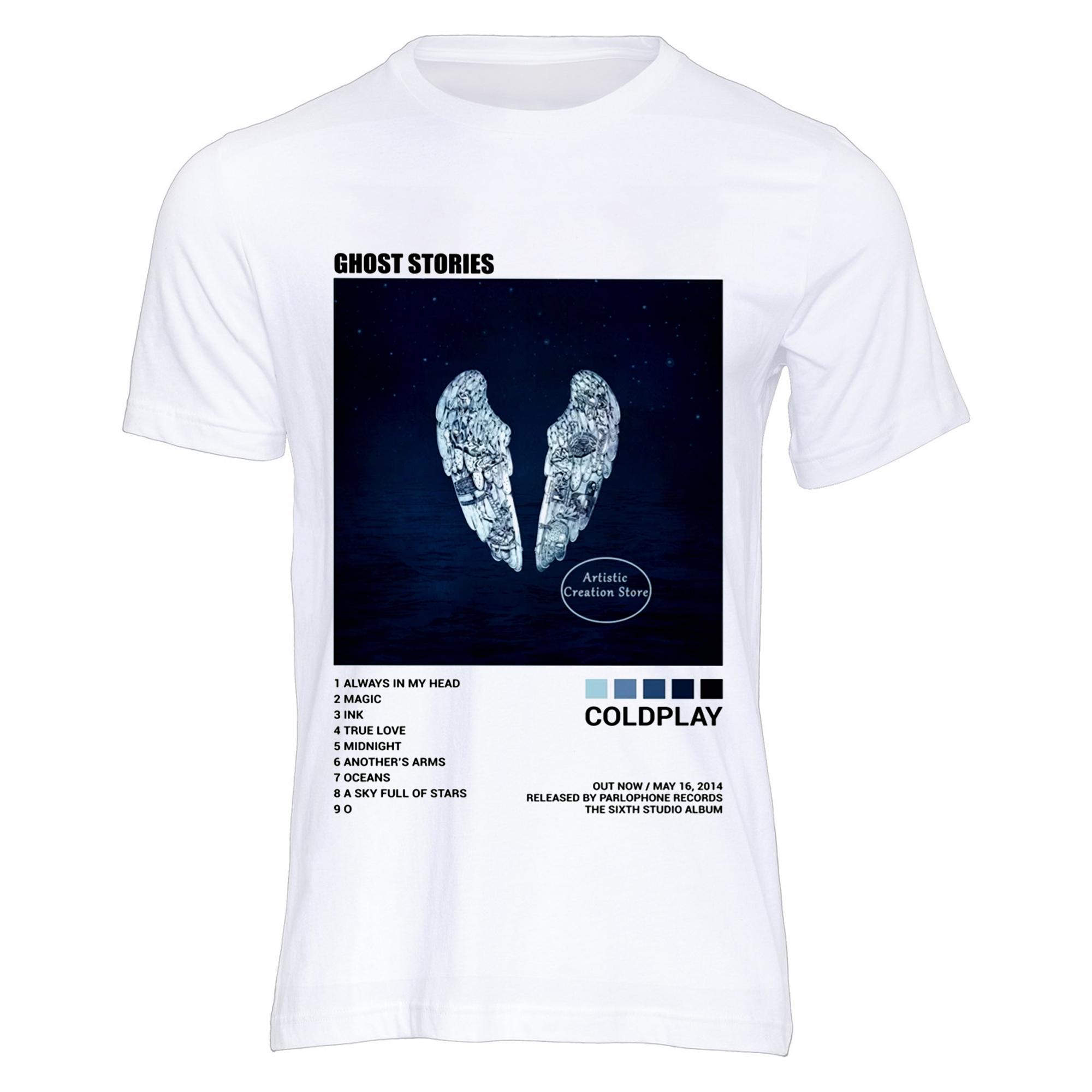 ZheXiong TEE Cold-play Music of The Spheres World Tour 2025 T-shirts Katoenen T-shirts Zware Mentale Mode Grafische T-shirt Korte Mouw Unisex Tops M