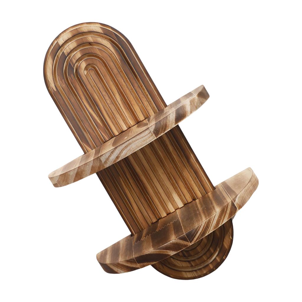 Oval Shape Wood Wall Shelf Vintage Storage Rack Arched Floating Shelf Organizers for Bedroom Living Room Laundry Room