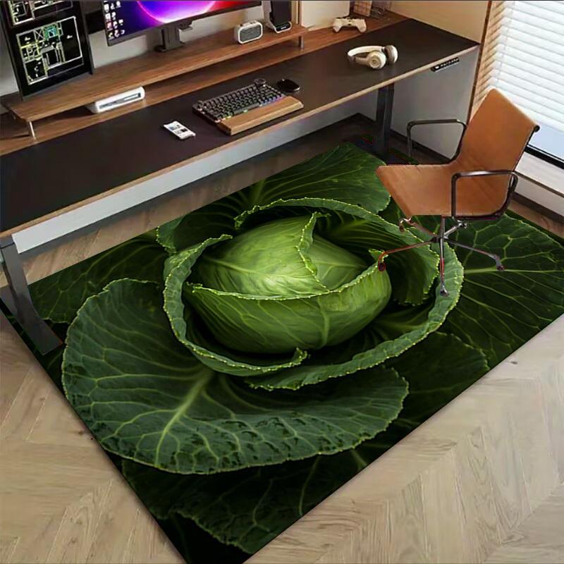 1PC cabbage Extra Large Non Slip Floor carpet, Office, family, Studio   Large Area Rug Indoor Rugs, Bold Statement Piece