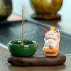 Lying-win Fortune-Bringing Cat Incense Stick Insert for Incense Burner Desktop Decor Item Incense Burning Sandalwood
