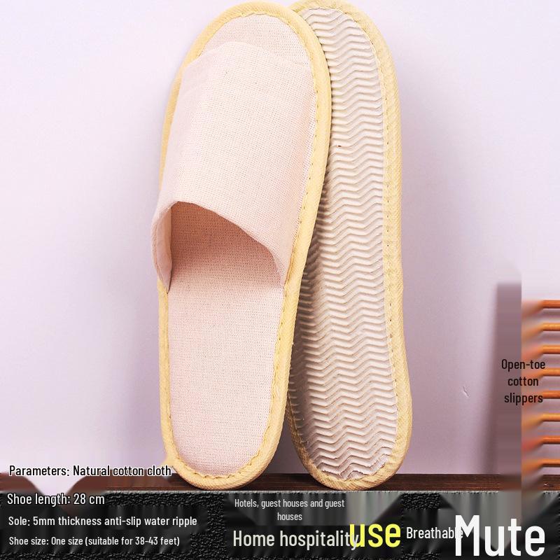 High-End Anti-Slip Bathroom Slippers with PVC Sole for Guest Use