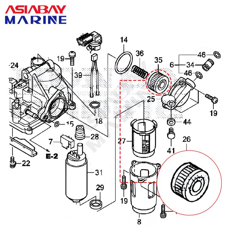 Fuel Filter Elements for Honda Outboard Engine 16911-ZZ5-003 Fit BF40 50 60 Marine Motor Water Separator 40hp 50hp 60hp