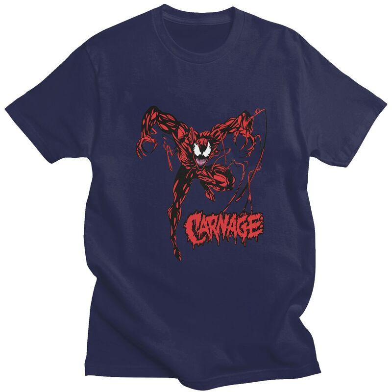 Custom Venom Carnage Jumping Down T Shirt Men Tshirt Casual Tees Short Sleeve T-shirt Slim Fit Clothing Gift