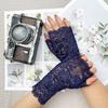 38Styles Hollow Lace Flower Fishnet Fingerless Gloves Elegant Sun Protection Women Mesh Dance Wedding Mitten Hand Decoration