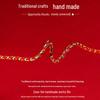 Women's Putuo Mountain Red String Bracelet - Gold Hand-Woven Good Luck Benming Year Buddha Hand Rope Gift