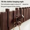 Solid Wood Coat Rack Entrance Hall Clothes Bag Storage Hanging Hook Wall Mounted Clothing Organizer Hanger with Magnetic Suction