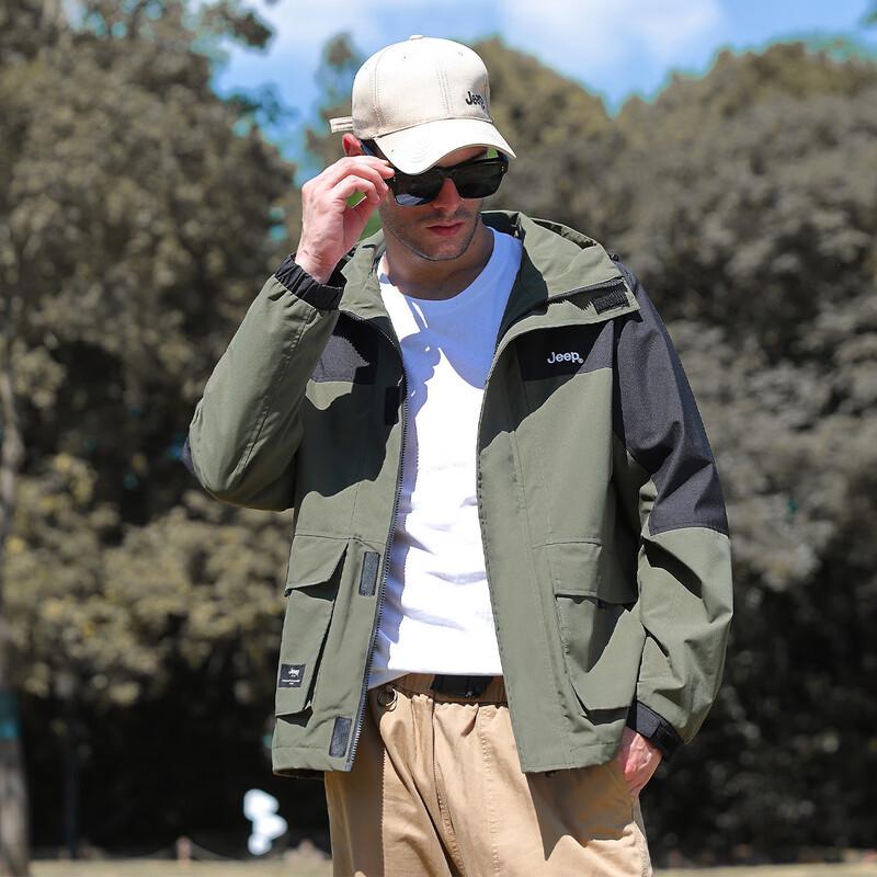 Jeep Men's Windproof Water-Repellent Casual Jacket
