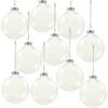 10pcs 8CM Christmas Transparent Balls Hollow DIY Plastic Fillable Bauble Xmas Tree Hanging Ornaments Home Party Gifts Box Decor