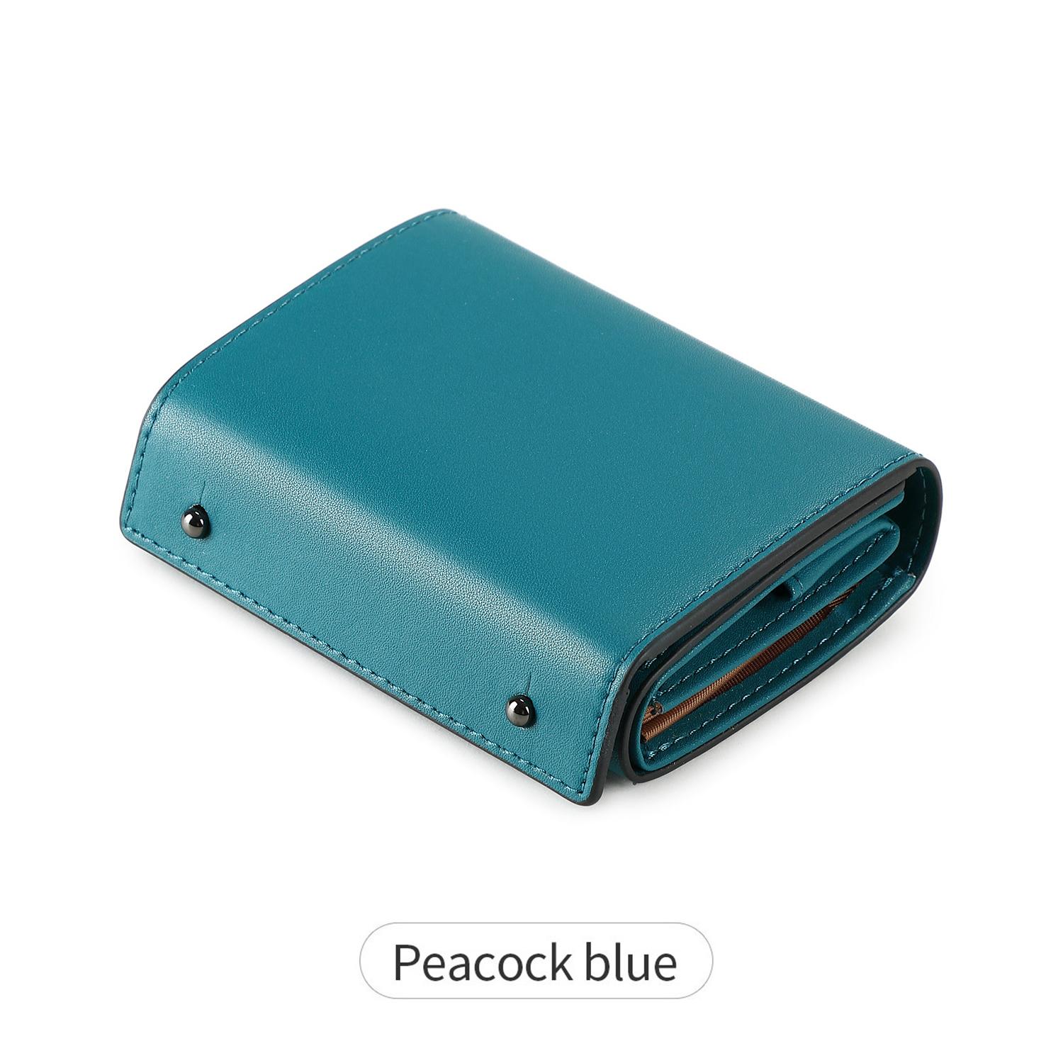 

Simple men s short wallet stylish business tri-fold credit card holder multi-functional PU leather portable handbag/coin purse