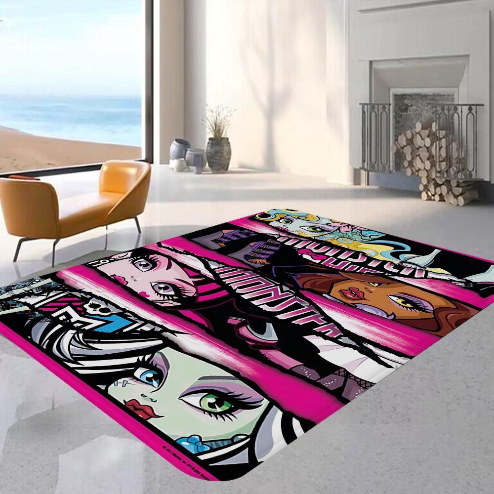 M-Monster Cartoon High Floor Mat Floor Carpet Kids Room Bedroom Decoration Balcony Anti-Slip Doormat Living Room Hotel Decor Mat