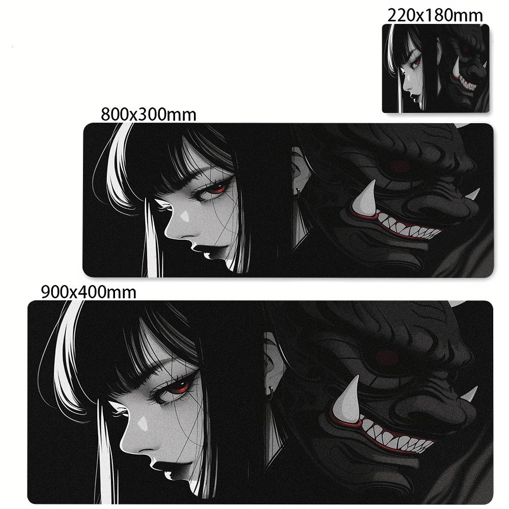 Large Gaming Mosue Pad Premium Mousepad Gamer Mask Girl Anime Mouse Mat XXL xcm Deskmat Computer Keyboard Pads Office Carpet