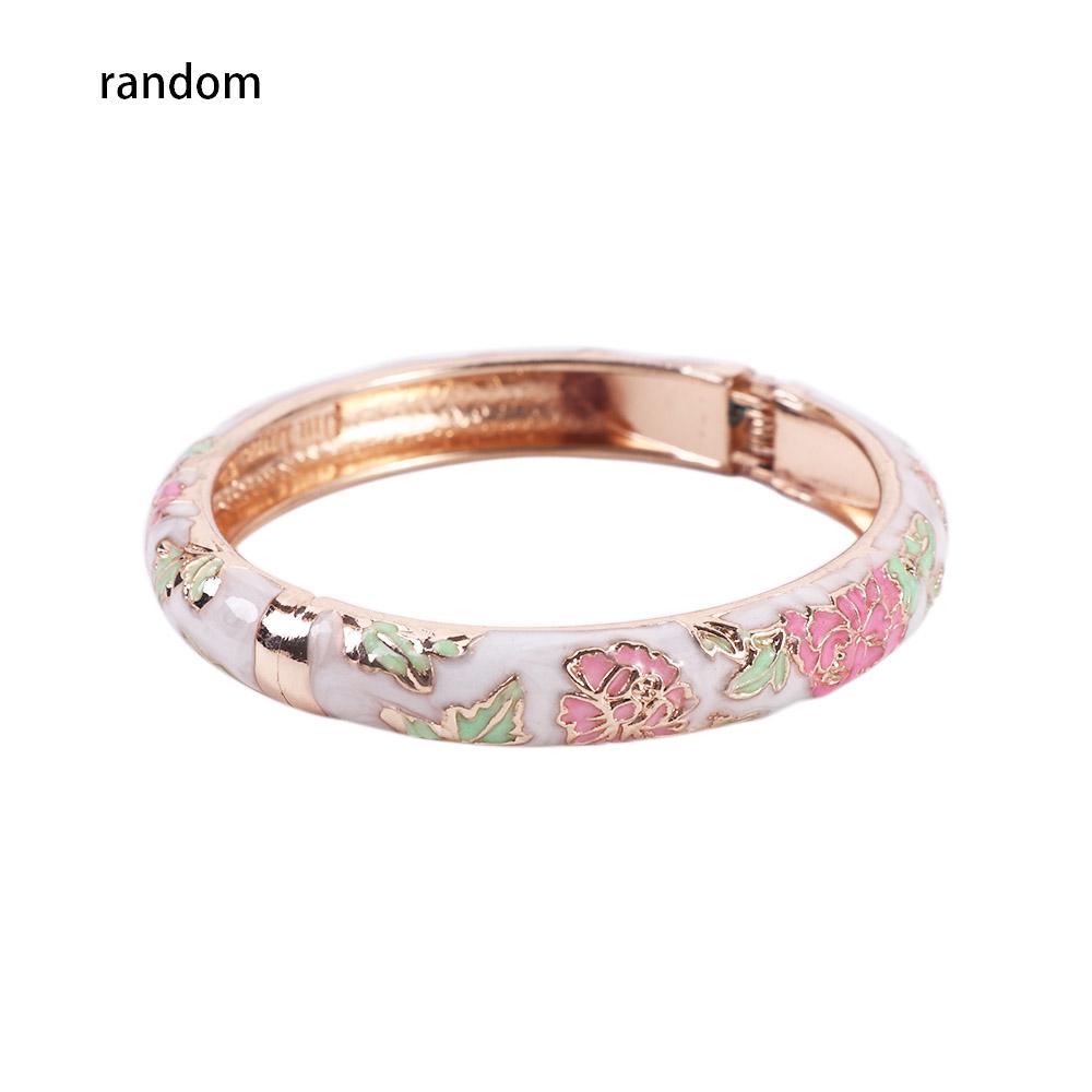 

Ethnic Vintage Gifts For Women Girl Flower Handicraft Peony Filigree Bracelet Accessories Jewelry Bangles