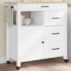 VidaXL Kitchen Cart MONZA 84x40x90 Cm Solid Pine Wood 376111