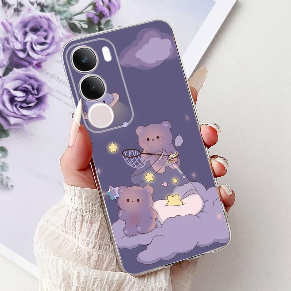 For Vivo Y19S V2419 Elegant Floral Butterfly Painting Phone Case For Vivo Y19s Y 19S 4G Soft Silicone TPU Cases