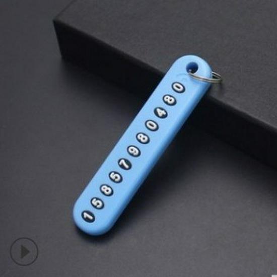 Keychain Anti-Lost Braided Rope with Number Plate for Car Keys and Mobile Phone