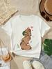 2025 Capybara Tshirt Kids Children TShirt capibara Cartoons Clothes Kid Girl Boy Capybaras T Shirt Baby Casual Top Clothes