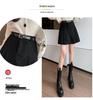 Women's High-Waisted Corduroy Wool Pleated A-line Skirt with Anti-Exposure Shorts - 2025 Autumn/Winter Collection