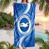 Asciugamano da Spiaggia Calcio Brighton & Hove Albion Asciugamano Estivo Morbido in Microfibra Asciugatura Rapida Assorbente per Spiaggia Piscina Viaggio